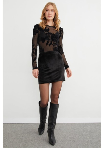 Çiçek Desenli Transparan Bluz fiyatları