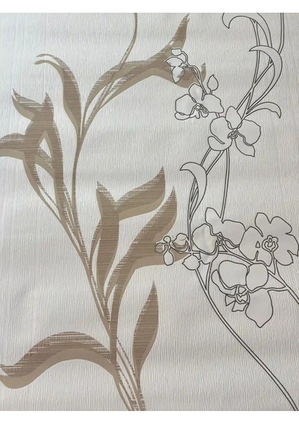 Krem Kahverengi Çiçek Desen Ucuz Duvar Kağıdı 536402 fiyatları