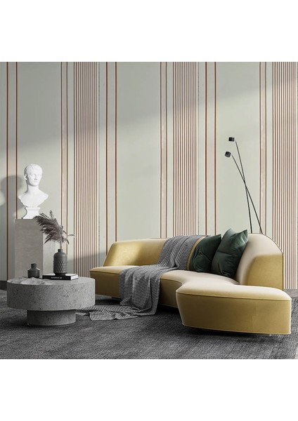 Bordo Krem Parlak Çizgili Ucuz Duvar Kağıdı 773378 fırsatları