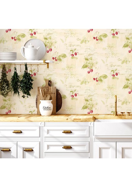 Kiraz Desen Ucuz Duvar Kağıdı 53122