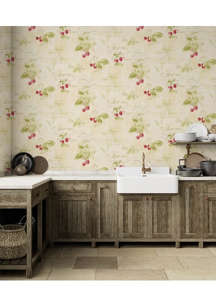 Kiraz Desen Ucuz Duvar Kağıdı 53122 fiyatları