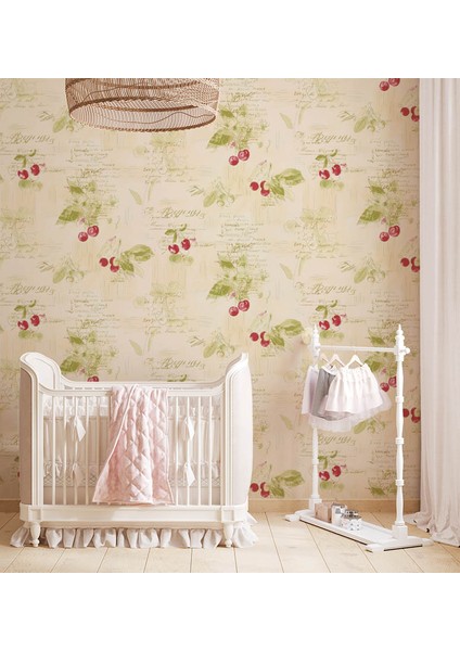 Kiraz Desen Ucuz Duvar Kağıdı 53122 modelleri