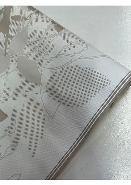 Beyaz Kahverengi Yaprak Desen Dokulu Ucuz Duvar Kağıdı 53614 fiyatları