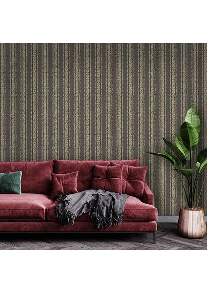 Çizgili Buğday Desen Ucuz Duvar Kağıdı 48043 indirimleri