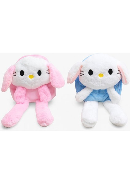 Işıklı Peluş Oynar Kulaklı My Melody ve Cinnamoroll Sırt Çantası