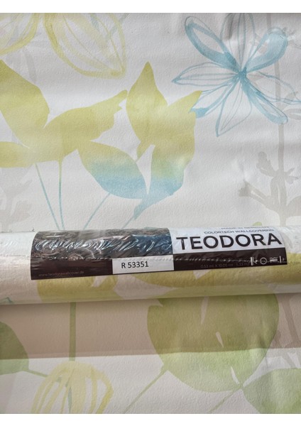 Sulu Boya Çiçek Desenli Duvar Kağıdı 53351 fiyatları