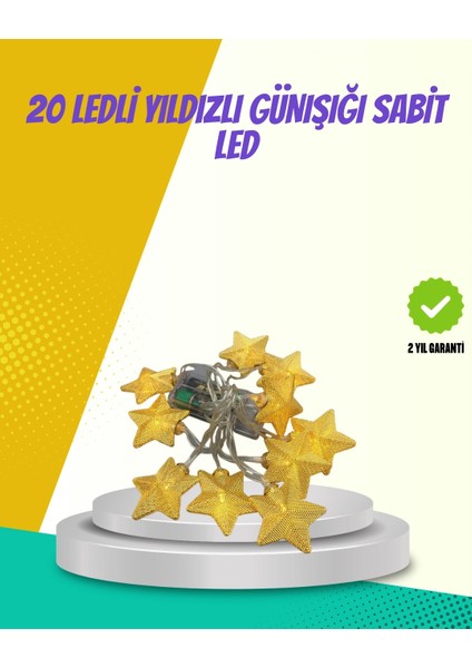 Bfs Dekoratif Yıldız LED Aydınlatma 20 Ledli 5 Metre Günışığı