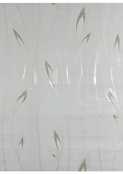 Kırık Beyaz Kahverengi Detaylı Yaprak Ucuz Duvar Kağıdı 53