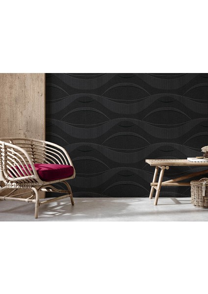 Siyah Beyaz Desenli Ucuz Duvar Kağıdı 53877 fiyatları