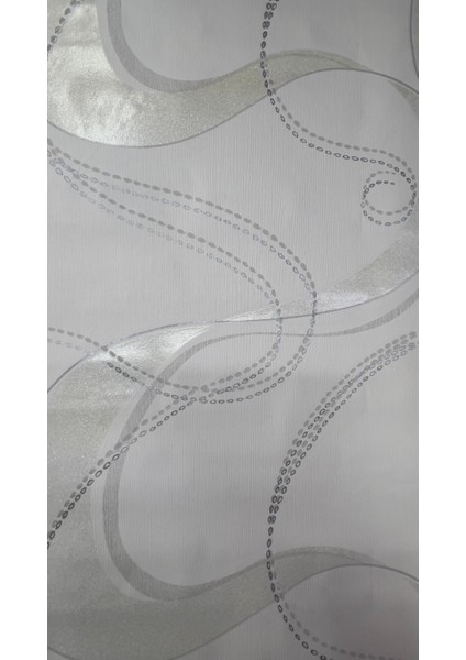 Dalga Çizgili Simli Desen Duvar Kağıdı 53703