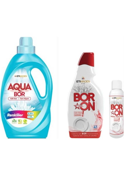 Aquabor Sıvı Çamaşır Deterjanı Renkliler Için 33 Yıkama+ Bulaşık Makinesi Deterjanı 41 Yıkama Tm