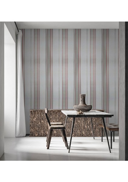 Krem Turuncu Çizgi Desen Ucuz Duvar Kağıdı 53727 fiyatları