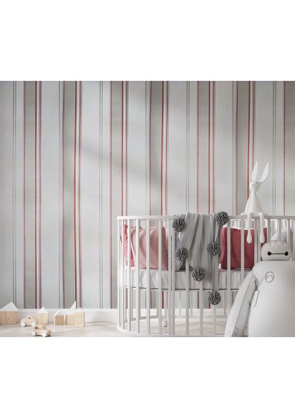 Krem Turuncu Çizgi Desen Ucuz Duvar Kağıdı 53727 modelleri