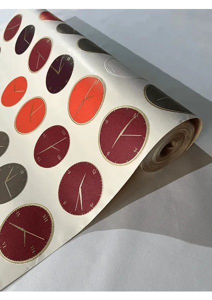 Saat Desen Ucuz Duvar Kağıdı 81045