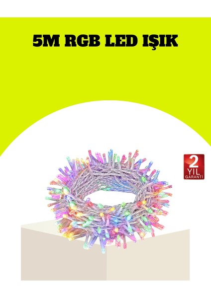 Bfs Enerji Tasarruflu Şeffaf Kablo 5 M 50 LED Dekor Işık