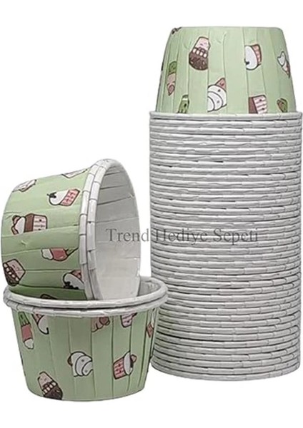 50'li Dondurma Desenli Muffin Kek Kalıbı, Kek Kapsülü Cupcake Kalıbı, Airfryer fırsatları