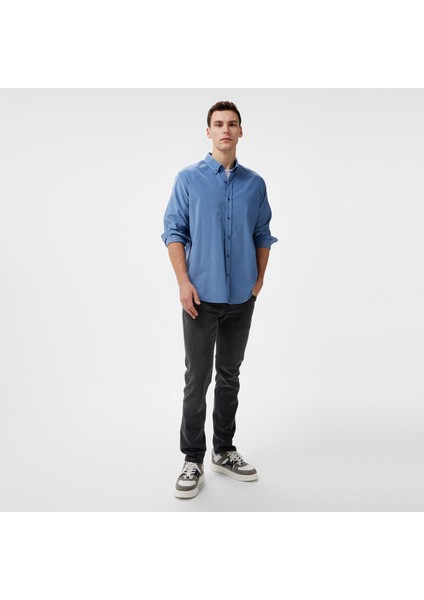 Erkek Mavi Classic Fit Gömlek W47424T.4MY