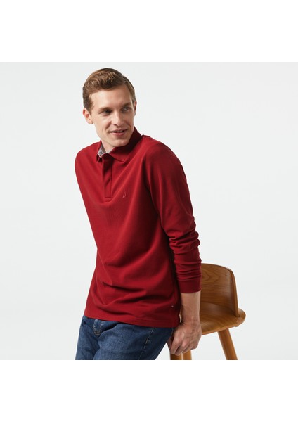 Erkek Bordo Slim Fit Uzun Kollu Polo Yaka T-Shirt K37015T.6VN indirimleri