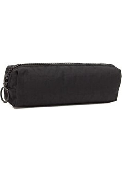 01106 Siyah Krinkıl Kumaş Unisex Tek Bölmeli Suya Dayanıklı Kalem Kutusu - Parmak Kalemlik