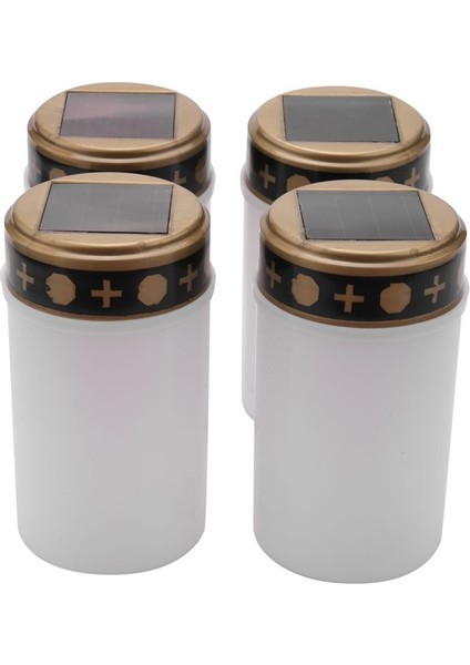 Mezarlık Için Beyaz Mezar Mum Aydınlatma ile Mezar Güneş Işıkları LED Mezar Işık 4 Pcs (Yurt Dışından) fiyatları