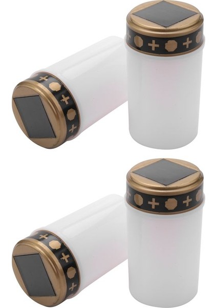 Mezarlık Için Beyaz Mezar Mum Aydınlatma ile Mezar Güneş Işıkları LED Mezar Işık 4 Pcs (Yurt Dışından) fırsatları