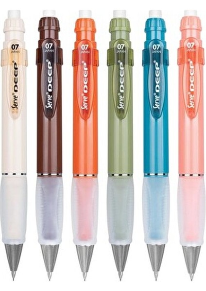 Deep Silgili Uçlu Kalem 0.7mm Toprak Tonları Ergonomik Tasarımlı Plastik fırsatları