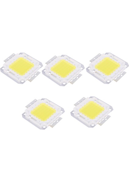 5x Yüksek Güçlü 50W LED Çip Ampul Lambası Dıy Beyaz 3800LM 6500K (Yurt Dışından)