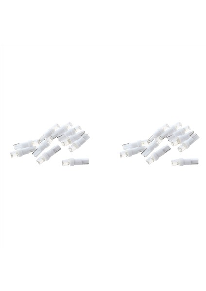 20X T5 W1 2W W3W 1 Smd Gösterge Tablosu LED Araba Cuneate Iç IŞIKLAR12V Beyaz (Yurt Dışından)