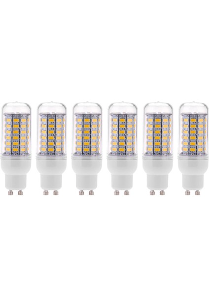 6x GU10 10W 5730 Smd 69 LED Ampul LED Mısır Işık LED Lamp Enerji Tasarrufu 360 Derece 200-240V Sıcak Beyaz (Yurt Dışından)