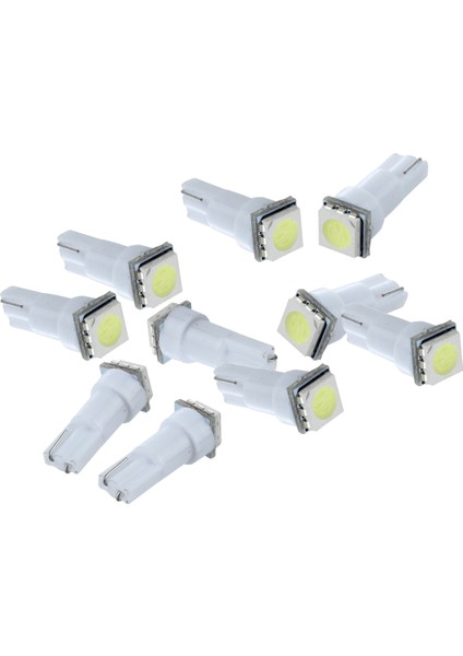 10X Araba T5 5050 Smd Gösterge Tablosu Beyaz 1 LED Ampuller Işık Lambası 74 37 286 18 27 12V (Yurt Dışından) indirimleri