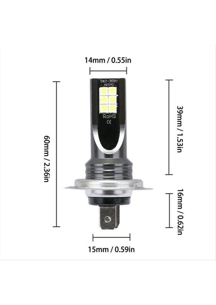 20PCS H7 12SMD LED Fog Fog Tanbus Puslum Dönüşümü 1000LM 6000K Beyaz Işık Hata Bildirimli Kanbus Ampul Ön Sis Lambası Ampul (Yurt Dışından) indirimleri