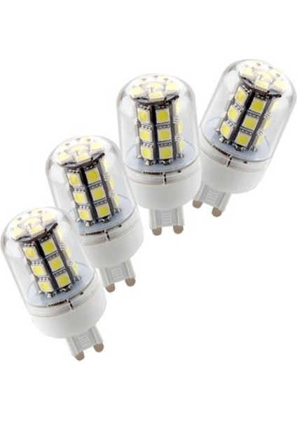 4 x G9 Saf Beyaz 27 Smd LED Ofis Spot Işık Lamba Ampul Tasarrufu 4W (Yurt Dışından) fiyatları
