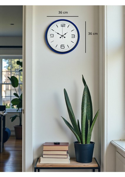 Zentime 36 cm Lacivert Dekoratif Duvar Saati indirimleri