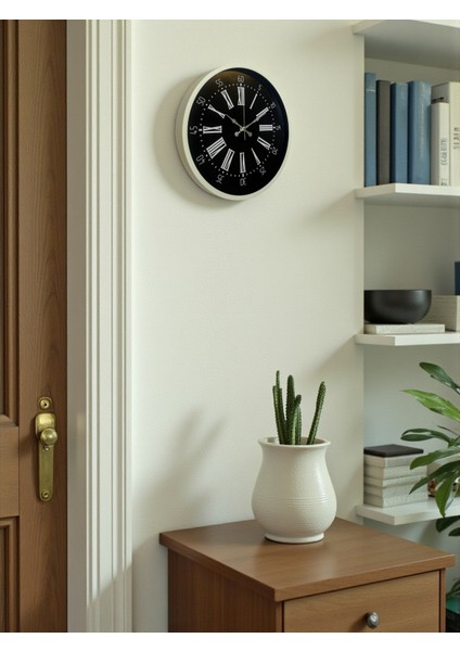 Zentime 36 cm Krem Dekoratif Duvar Saati modelleri