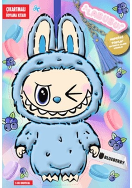Labubu Blueberry Çılgın Koleksiyon - Çıkartmalı Boyama Kitabı