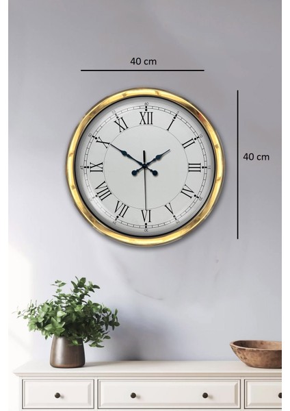 Zentime 40 cm Gold Lüks Dekoratif Duvar Saati indirimleri