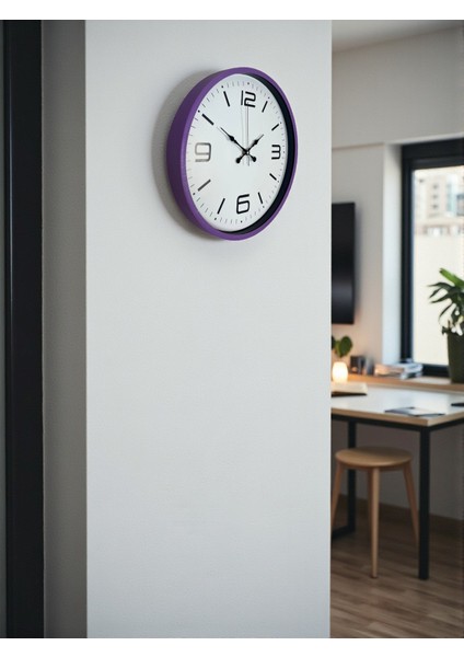 Zentime 36 cm Mor Dekoratif Duvar Saati fırsatları