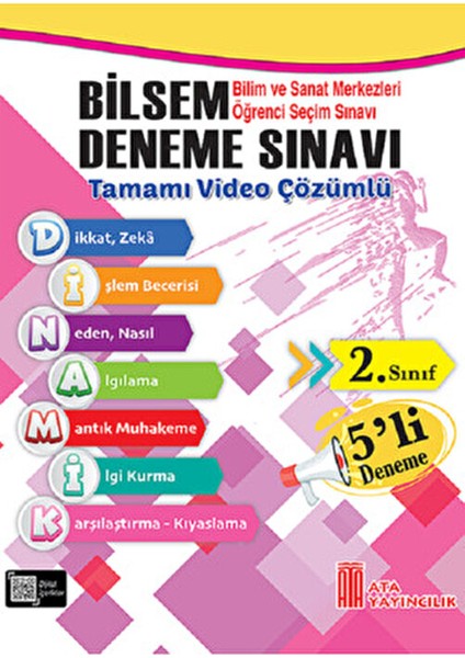 2. Sınıf Bilsem Sınavlarına Hazırlık Test + 5 Li Deneme Sınavı Genel Yetenek Kitabı fiyatları