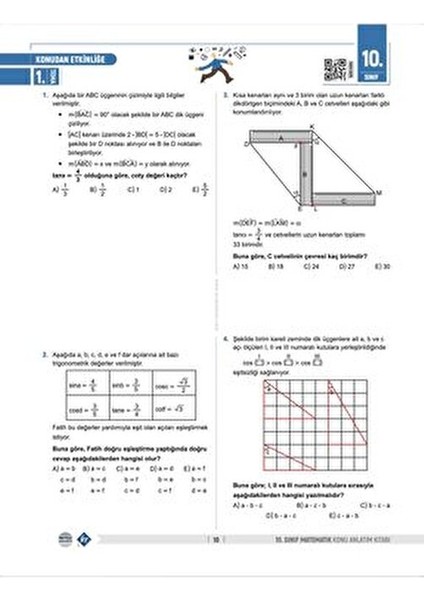 10. Sınıf Matematik Konu Anlatım Kitabı Partikül Matematik TYT Sınavı İçin modelleri