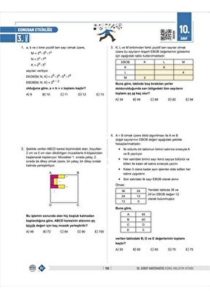 10. Sınıf Matematik Konu Anlatım Kitabı Partikül Matematik TYT Sınavı İçin