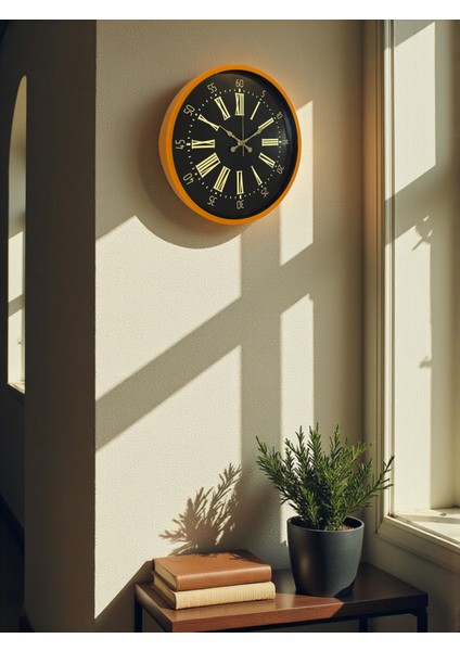 Zentime 36 cm Turuncu Dekoratif Duvar Saati modelleri