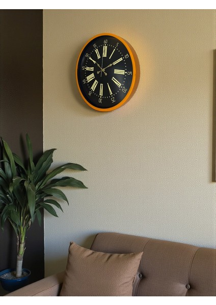 Zentime 36 cm Turuncu Dekoratif Duvar Saati fırsatları