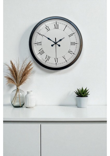 Zentime 40 cm Siyah Şık Duvar Saati