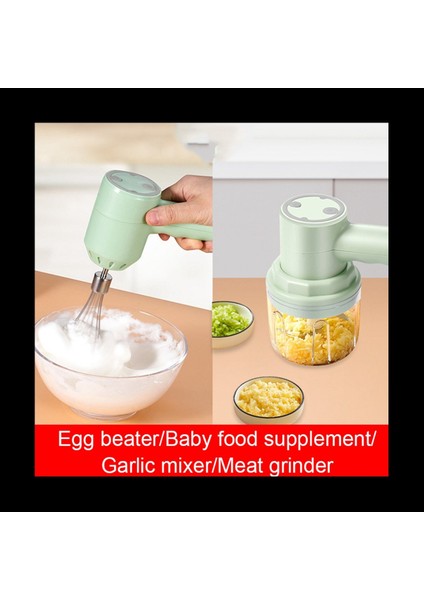 Kablosuz Yiyecek Mikseri 3 Hız El Elektrikli Yumurta Çırpıcı Sarımsak Pişirme Mikser Çok Fonksiyonlu Mutfak Robotu Beyaz (Yurt Dışından) modelleri