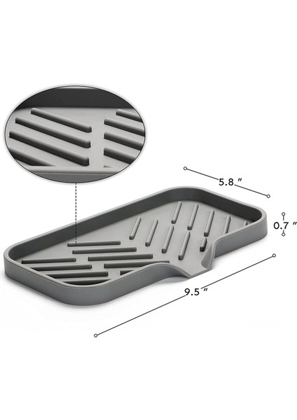 2x Silikon Mutfak Sabunu Tepsisi, Lavabo Tepsisi Drenaj Sünger Rafı, Lavabo Depolama Tepsisi, Sünger Sabunluk Scrubber Için Kullanılan (Yurt Dışından) fiyatları