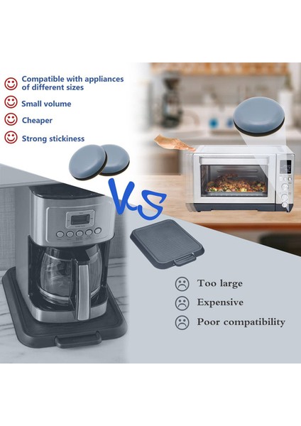 8 Paket Mutfak Aletleri Kaydırıcılar, Kahve Makineleri Için 25MM Yapışkanlı Sihirli Ptfe Kaydırıcılar, Mikser, Hava Fritözleri, Düdüklü Tencere (Yurt Dışından) modelleri