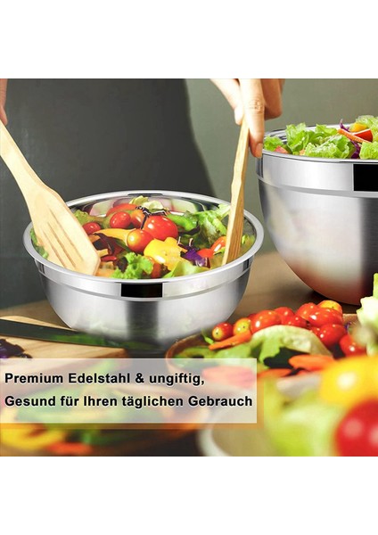 10 Adet Karıştırma Kasesi, Hava Geçirmez Kapaklı Paslanmaz Çelik Istiflenebilir Salata Kasesi, Mutfak Pişirme Pişirme Için Servis Kasesi, Vb. (Yurt Dışından) fiyatları