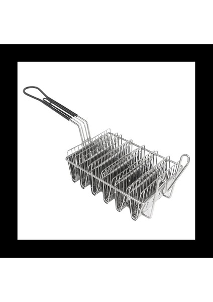 6 Izgara Mutfak Kızarmış Pişirme Patates Kızartması Sepeti Tortilla Kızartma Sepeti Derin Yağ Fritöz Sepeti Paslanmaz Çelik (Yurt Dışından)