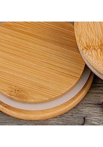 Mutfak Depolama Için Bambu Kapaklı ve Kaşık Kavanozlu 2 Adet (Yurt Dışından) modelleri