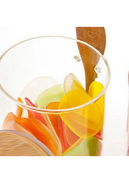 Mutfak Depolama Için Bambu Kapaklı ve Kaşık Kavanozlu 2 Adet (Yurt Dışından) fırsatları